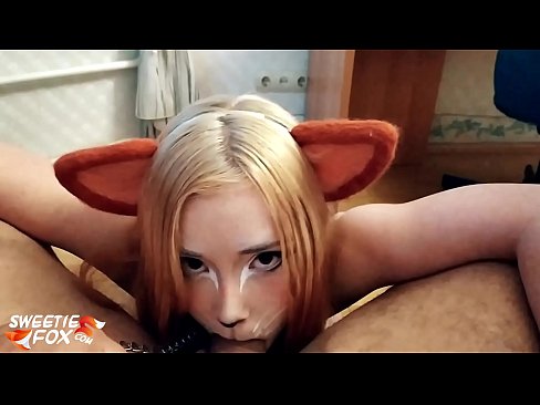 ❤️ Kitsune залгих дик, булэг нь түүний аманд ☑ Чанартай порно манайд